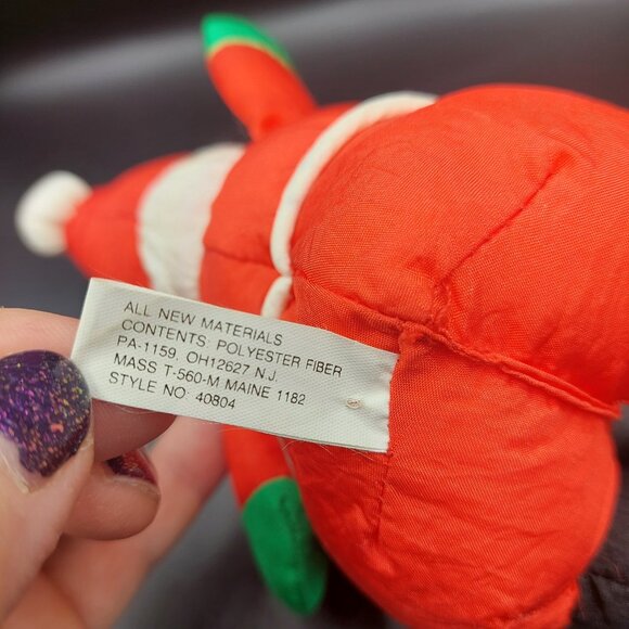 Vintage Soft Dreams Nylon Parachute 7.5" Santa Claus Christmas Plush Doll Toy - Picture 6 of 6